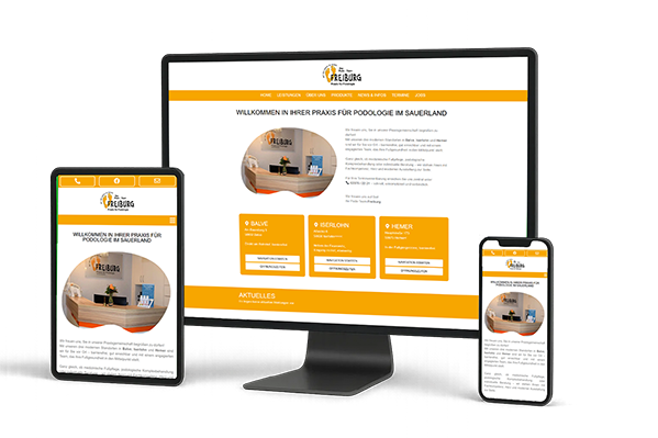 Corporate Website für Podologie Freiburg